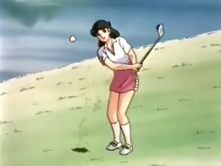 Hentai sweetie susitrenkiau šuniškas stilius apie as golfas laukas