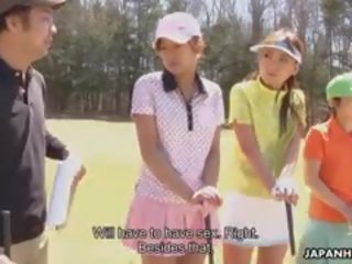 Đáng yêu golf lassie nana kunimi giới thiệu một mistake và bây giờ cô